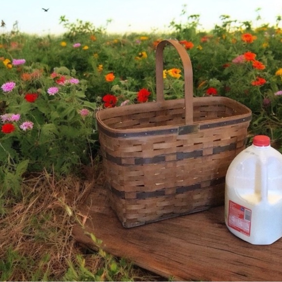 RARE HTF Longaberger 1987 Bread & Milk J W Basket Vintage ~ EUC - Picture 11 of 12